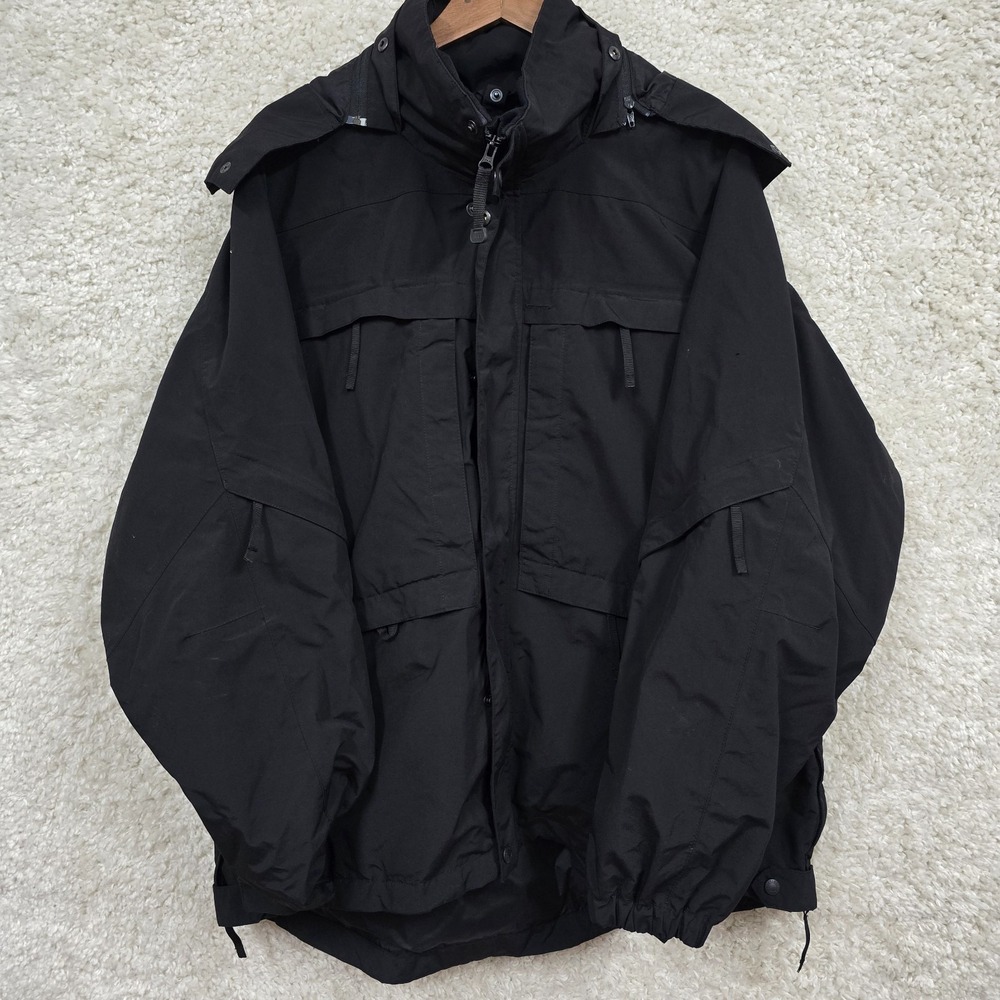 5.11 Tactical‎ Mens Hooded 3-in-1 Shell Parka Black Size XL Tactical Outdoor